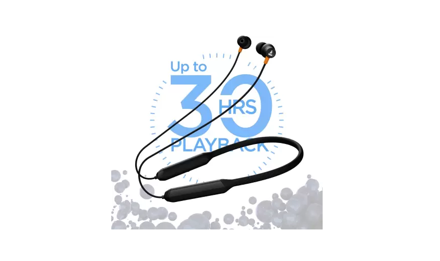 boAt Rockerz 255 Arc with ENx Technology and upto 30 Hours Playback Bluetooth Headset (Cosmos Black, In the Ear)